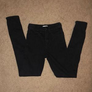 Black high rise jeans